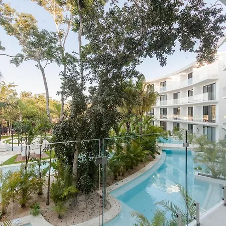 Apartment Your Place In Town With Pool, Coworking And Gym Located At Park Lagunas Tulum