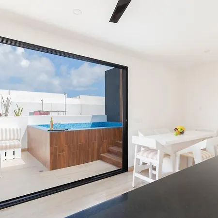 Stylish 4br Ph Wprivate Rooftop Pool In Aldea Zama Apartment