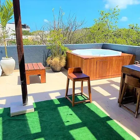 Apartment Ph @aldea Zama 4br 7 Beds/roof Garden Privado