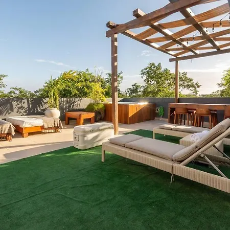 Ph @aldea Zama 4br 7 Beds/roof Garden Privado