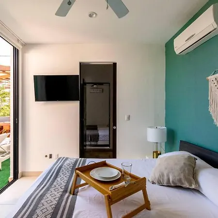 Ph @aldea Zama 4br 7 Beds/roof Garden Privado Apartment Tulum