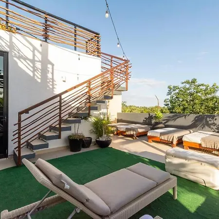 Ph @aldea Zama 4br 7 Beds/roof Garden Privado Apartment Tulum