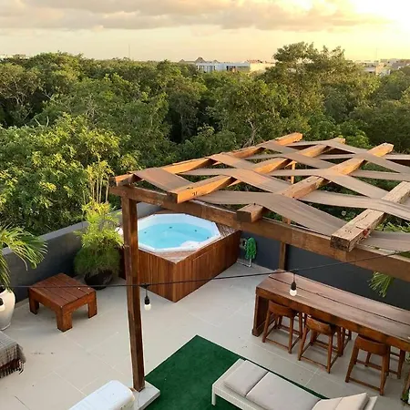 Ph @aldea Zama 4br 7 Beds/roof Garden Privado Apartment