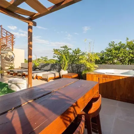 Ph @aldea Zama 4br 7 Beds/roof Garden Privado Apartment *
