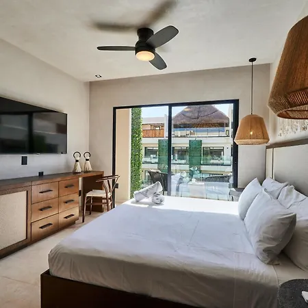 Serene Studio With Premium Location In With Private Balcony, Kid's Area, Outdoor Seating & Pool Apartment Tulum