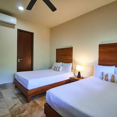 Zen Oasis Swim Up Pool W Tiki Hut Bar + Gym Tulum