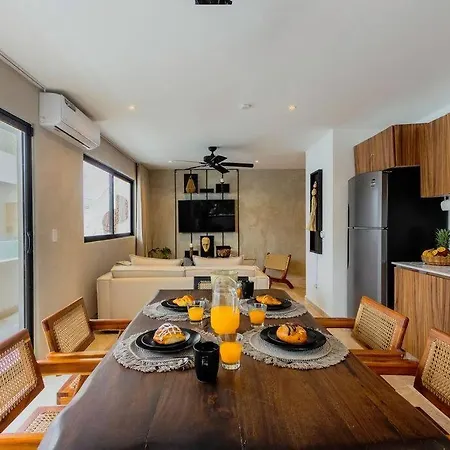2br, 2baths, Rooftop Pool, 15 Minutes From Apartment Tulum