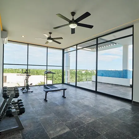 Modern Studio With Rooftop Pool + 500mb Internet Fast Speed * Tulum