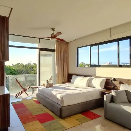 Modern With Grate Sunset View Pool&gym Aldea Zama *