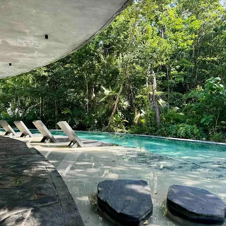 Villa Kataluum- Luxurious Eco-chic Ph With Pool Tulum