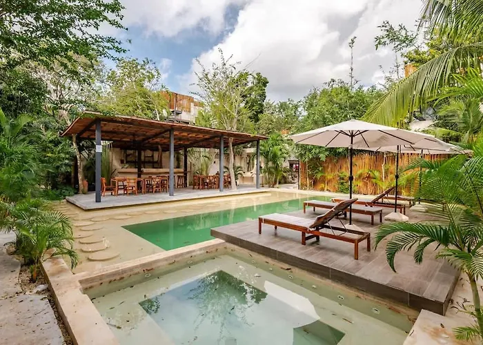 Villa Bambu Con Alberca Privada En Tulum