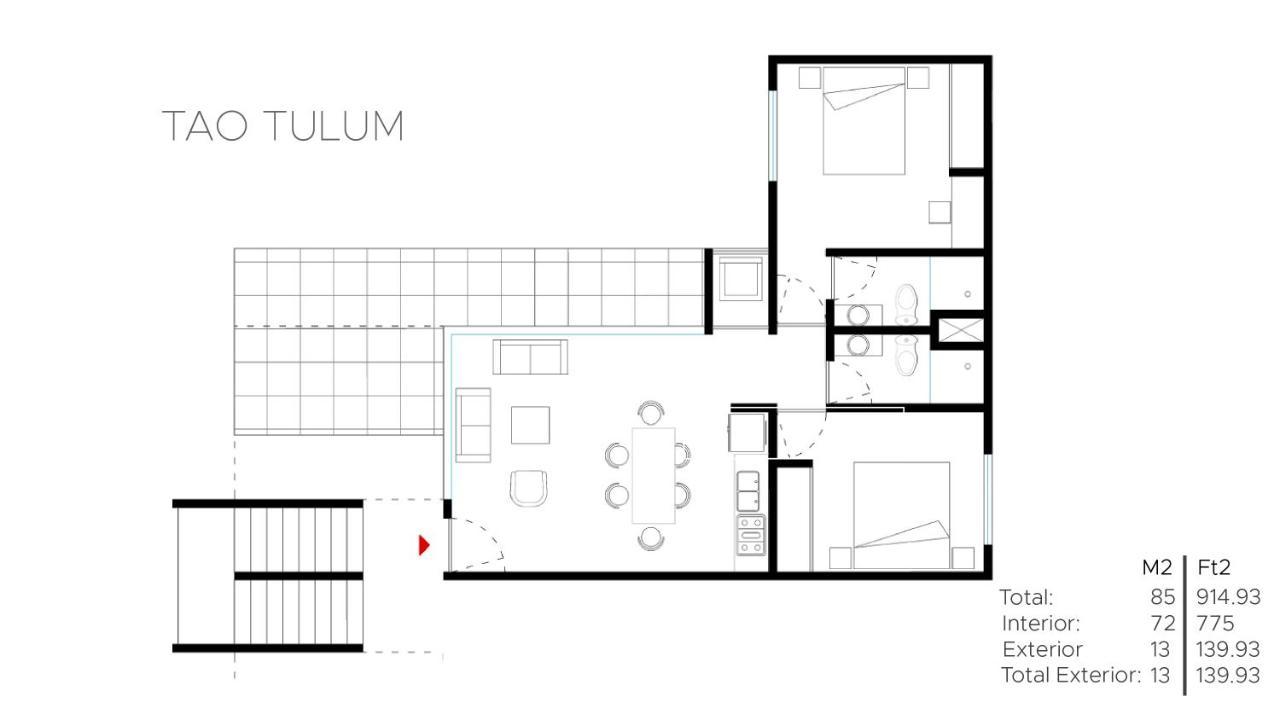 Quiet 2br In With Pool Spacious Patio Gym * Tulum