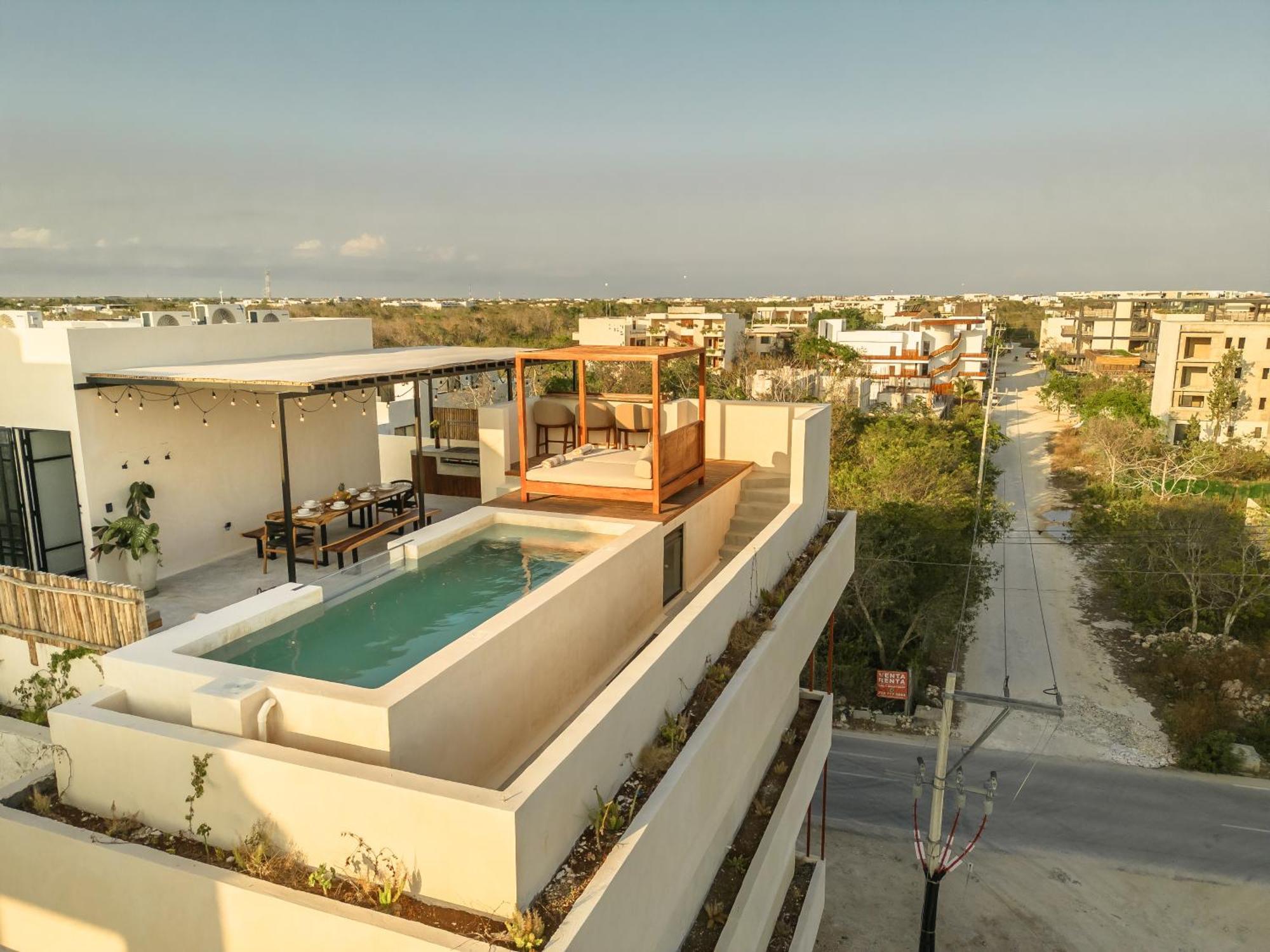 Deluxe 2-story Penthouse Pool & Bbq Rooftop * Tulum