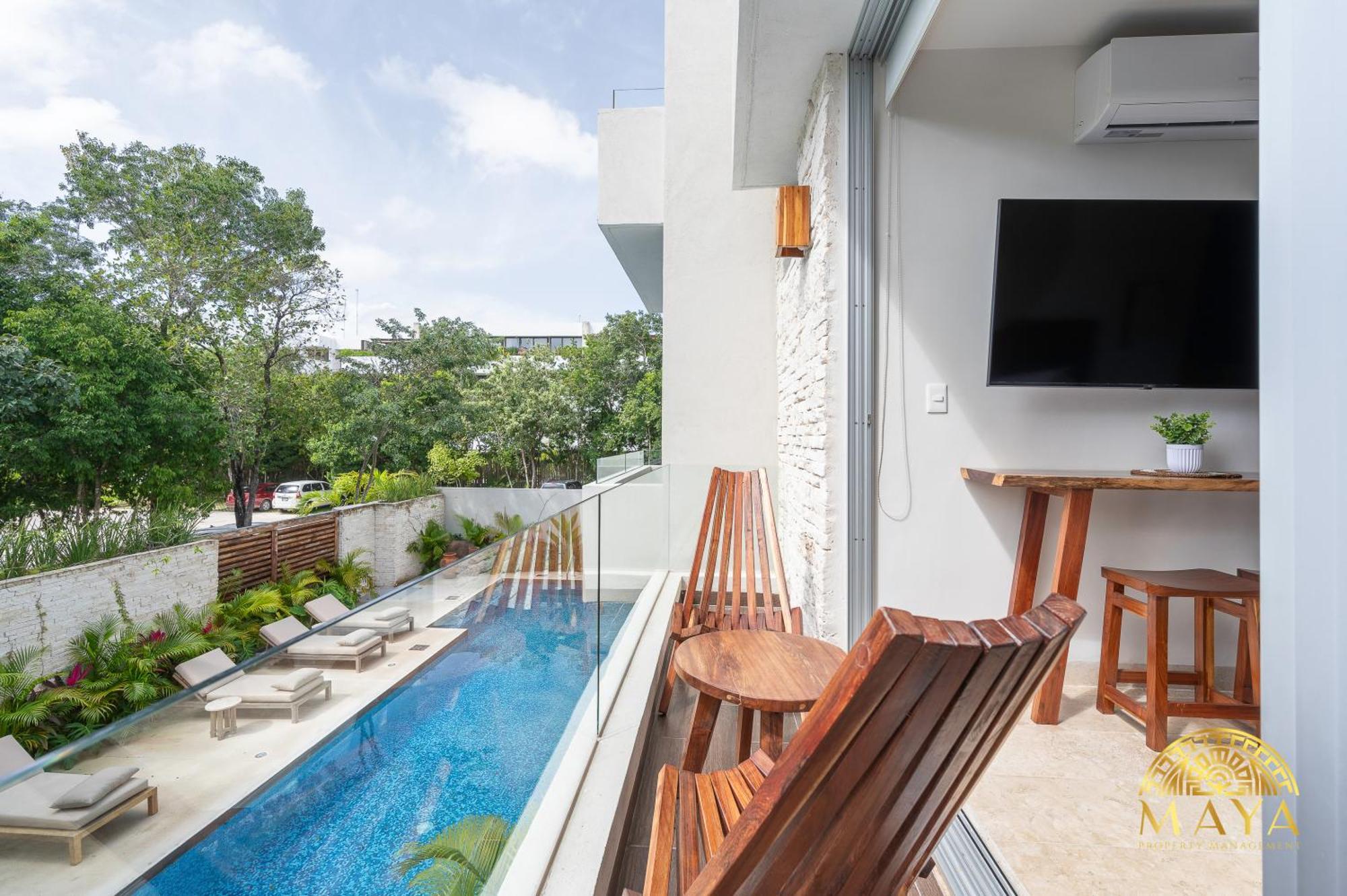 Nhoa 205a Lux 2br Pool View In Aldea Zama Apartment *