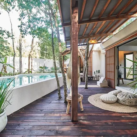 Exclusive & Private In With An Authentic Design, Private Patio, Swimming Pool & Hammocks Holiday home Tulum