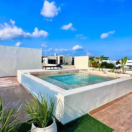 Oasis De Madera En Con Jacuzzi En El Techo *