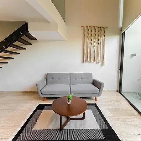 Warm Loft With Incredible Garden View 014 By Sandy Powerful * Tulum