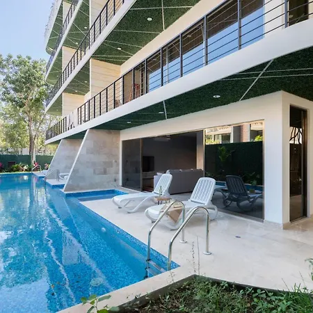 Luxury Apt/aldea Zama/pool View 50mbps Internet Tulum