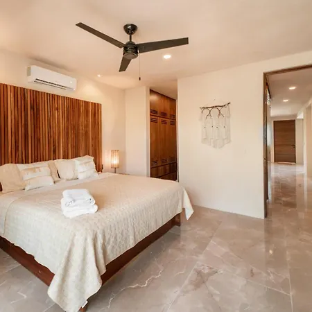 Apartment Enchanting In Aldea Zama, Private Terrace With Plunge Pool, Shared Swimming Pool