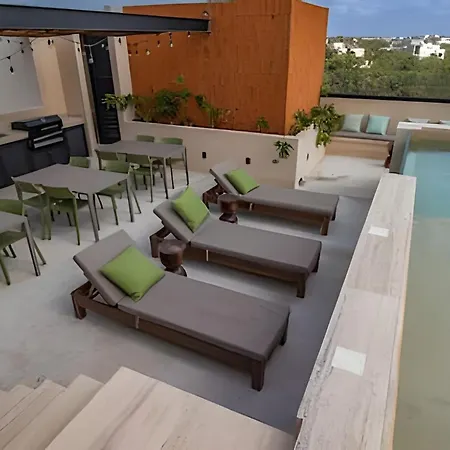 Full With Private Pool, Roof Garden, Bbq, Wifi, 2 Beds Tulum