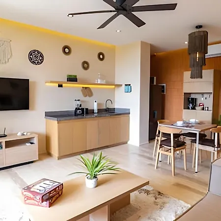 Apartment Full With Private Pool, Roof Garden, Bbq, Wifi, 2 Beds Tulum
