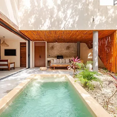 Villa Bambu Con Alberca Privada En *