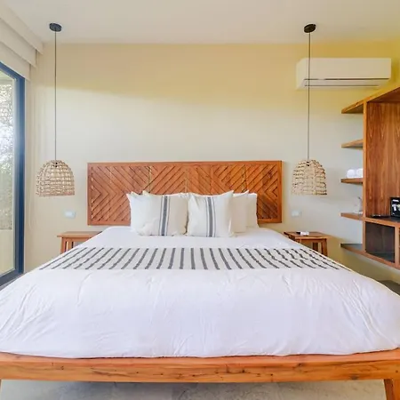King Size Bed Loft In La Veleta Apartment Tulum