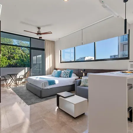Nuevo Estudio Con Terraza Totalmente Equipado Aldea Zama Apartment *