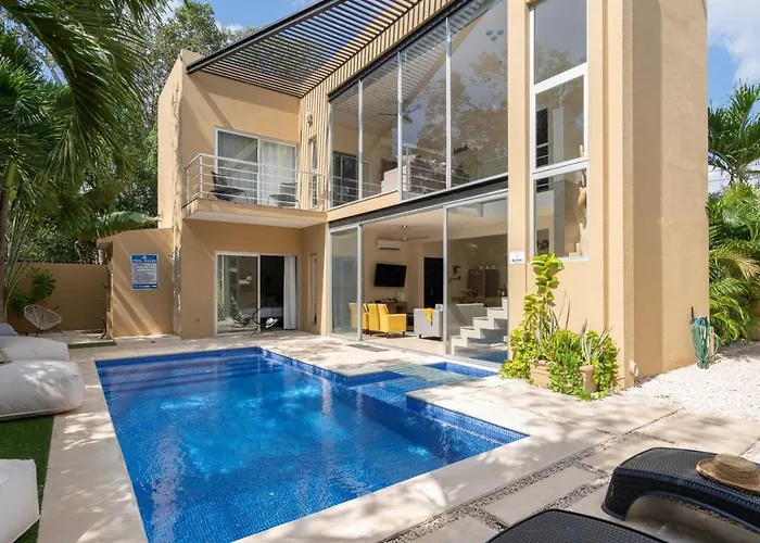 Tulum Private Modern Villa-Pool Beds-Ac-Internet-Parking-Grill