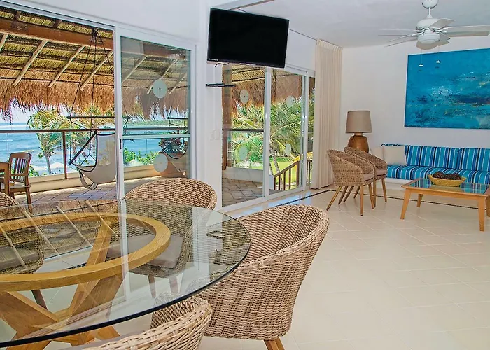 Las Villas Akumal 108 3 Bedroom Beachfront Second Floor Home