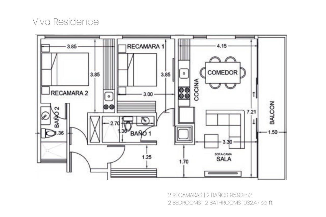 Apartment Promo 2br With Rooftop Pool, Gym And Free Bikes Tulum