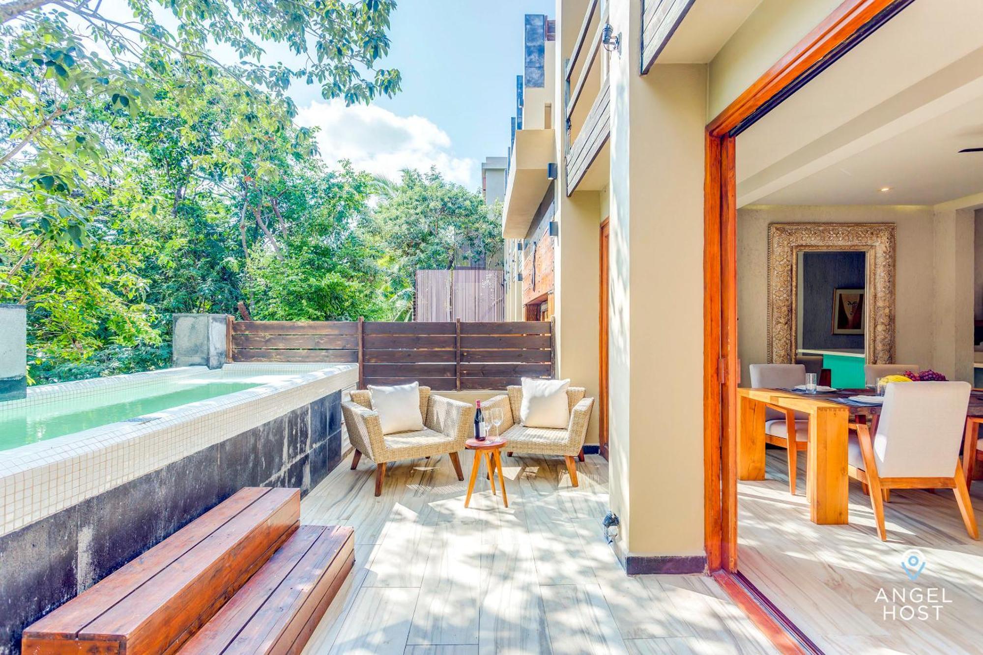 Luxurious Oasis Jacuzzi With Art Gallery And Pool Apartment Tulum