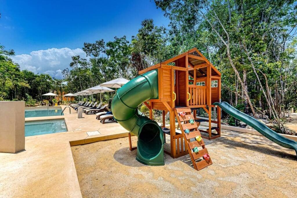Close To Cenotes Private Pool 24hr Hr Security Gym Yoga Apartment