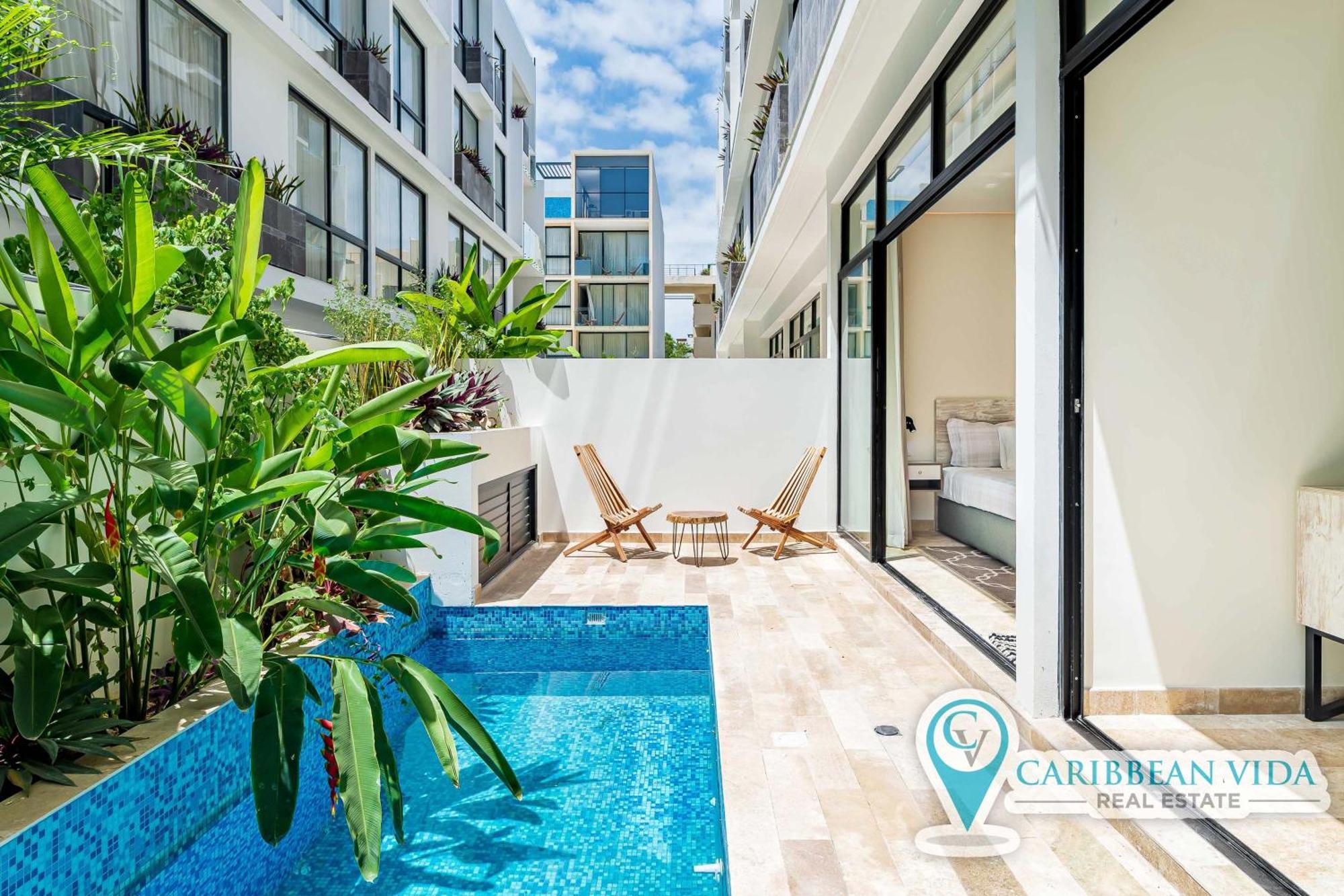 Stylish Sexy 1 Bd W/ Private Pool & Rooftop Pool Apartamento Tulum