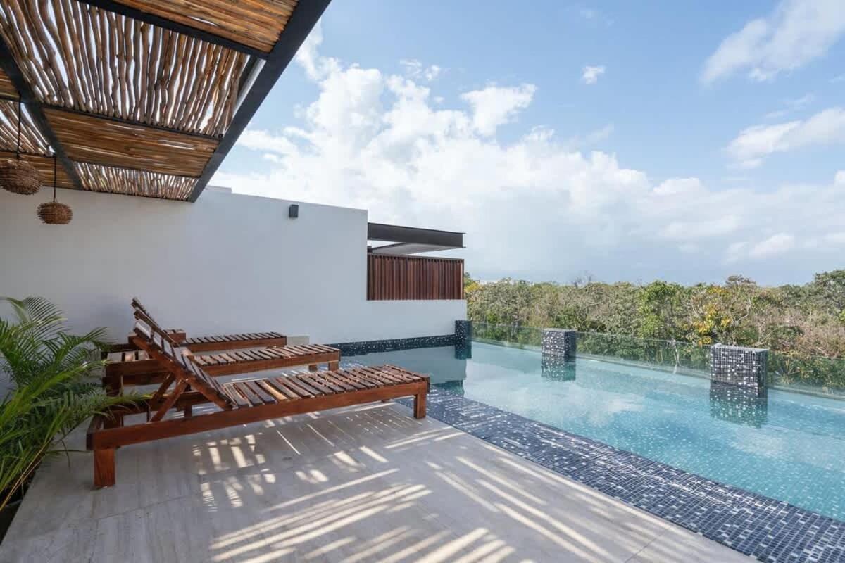 Hyde Office Master King With Common Rooftop Pool Gym Wfi Apartment Tulum