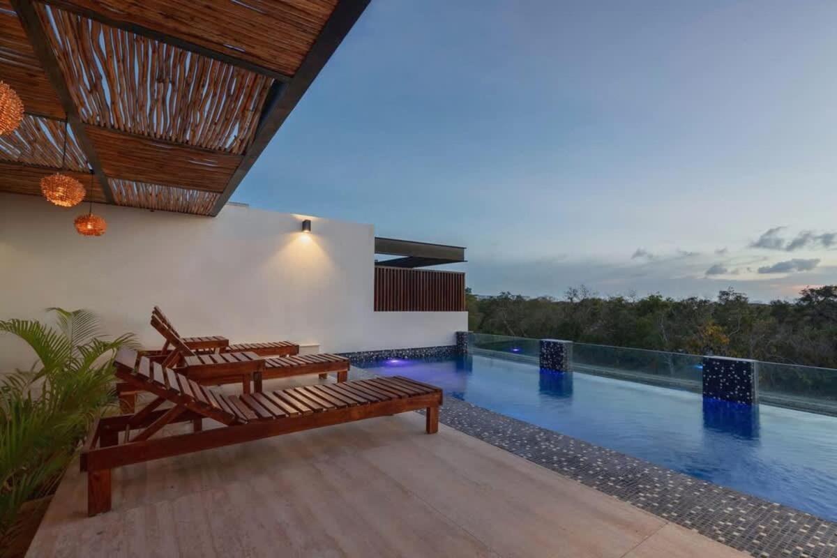 Hyde Office Master King With Common Rooftop Pool Gym Wfi Apartment Tulum
