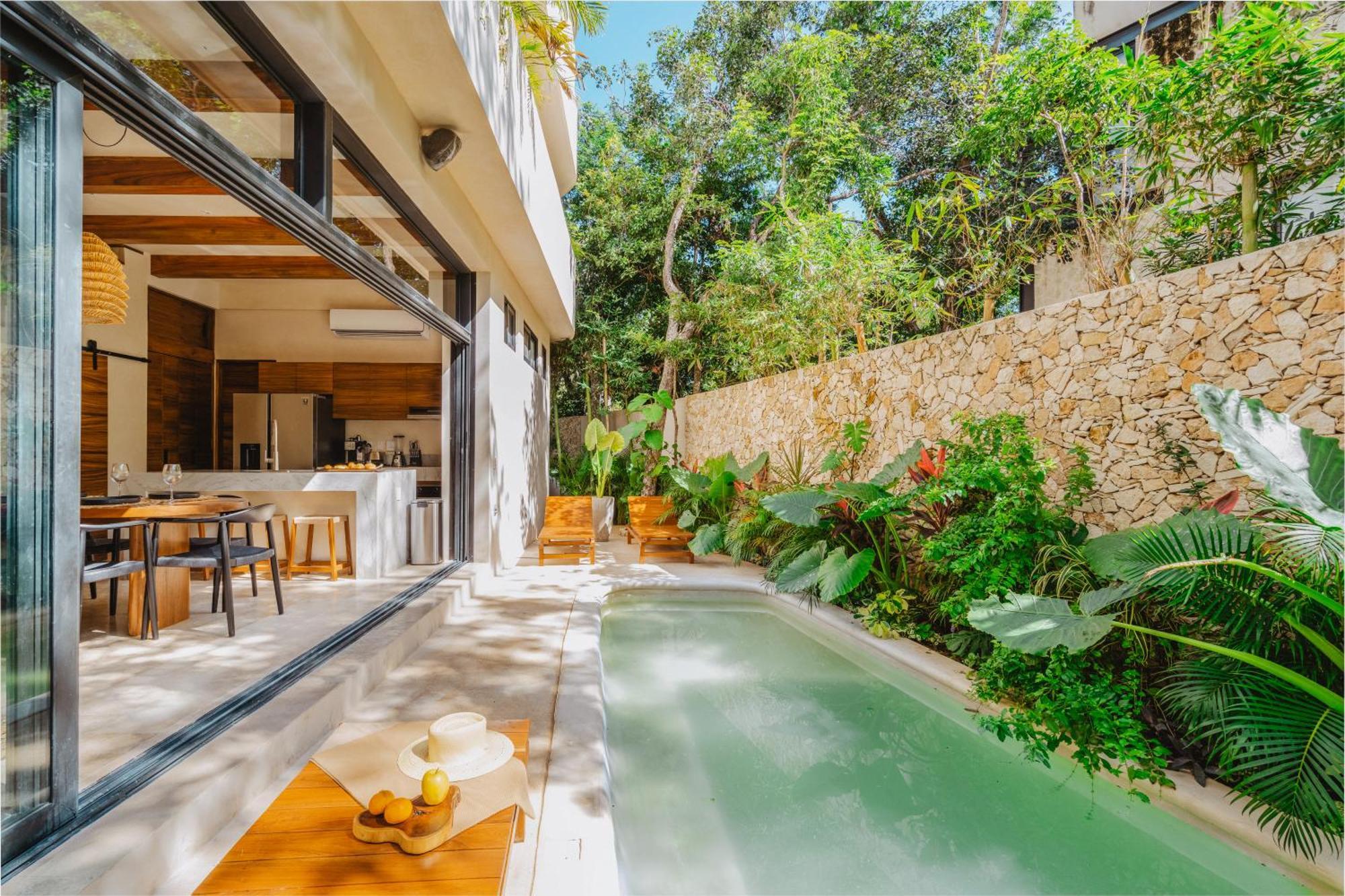 Chic Villa-apartment In Aldea Zama, Private Pool & Security *