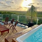 Beachfront 3Br Condo With Private Rooftop And Lounge Pool, Tankah Bay