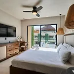 Charming Studio In The Heart Of Tulum With Private Balcony, Swimming Pool, Outdoor Seating & Kid\'S Area