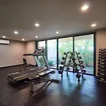 Zen Oasis Swim Up Pool W Tiki Hut Bar + Gym