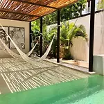 Tulum Center Family Double Suite Four Guest With Free Parking Pool Ac Kitchenette Near Beach