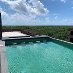 Apartamento Unique Rooftop Sea View Walking To The Tulum