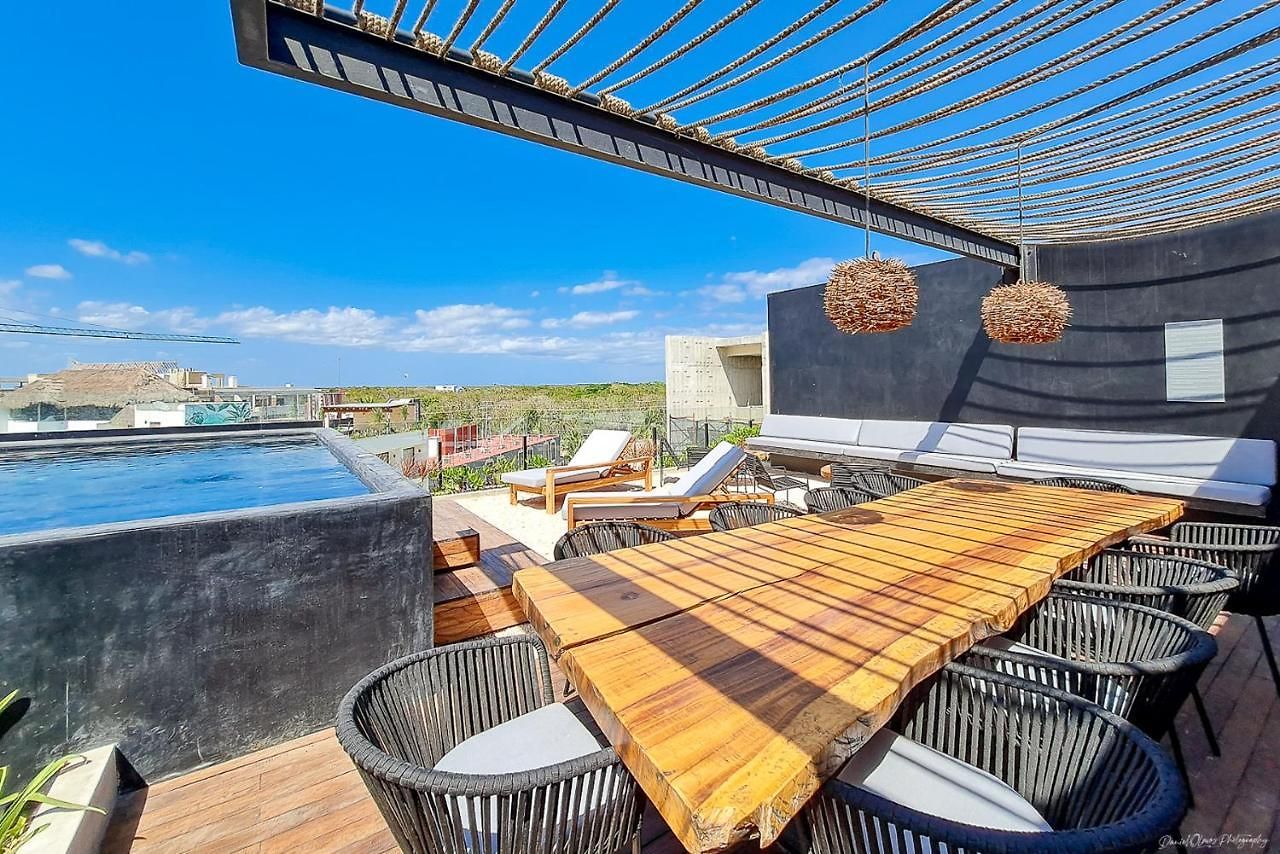 Iik By Groovy Stays- A Hip Condo-hotel With Wifi, Rooftop, Pool, Sleeps 6 Apartahotel Tulum