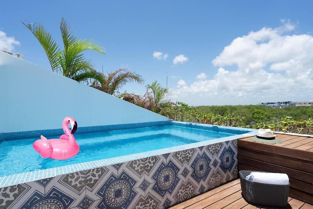 Apartamento Sunsetviewph+privpool+near Beach&town+rooftop+50mb Tulum