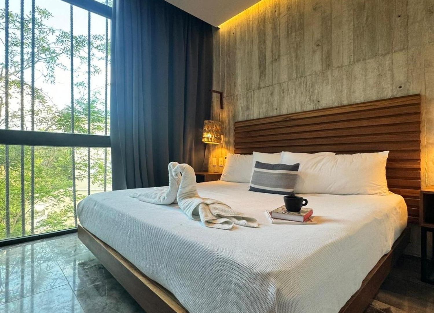 Iik By Groovy Stays- A Hip Condo-hotel With Wifi, Rooftop, Pool, Sleeps 6 Apartahotel Tulum