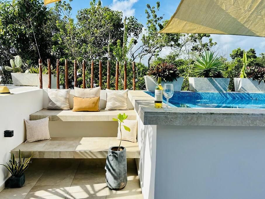 Villa Private Rooftop Pool - Bike To Ruins Or Tulum