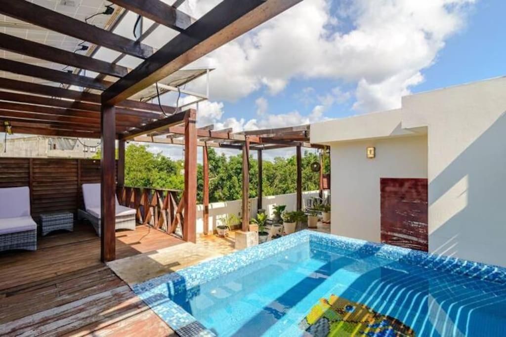 Unwind At Magdalena, Private With 3 Bedrooms, Rooftop Pool And Fast Wi-fi For Digital Nomads Tulum