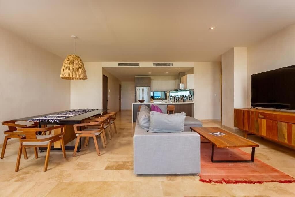 Beachfront 3br Escape With Rooftop Sea Tankah Bay Tulum
