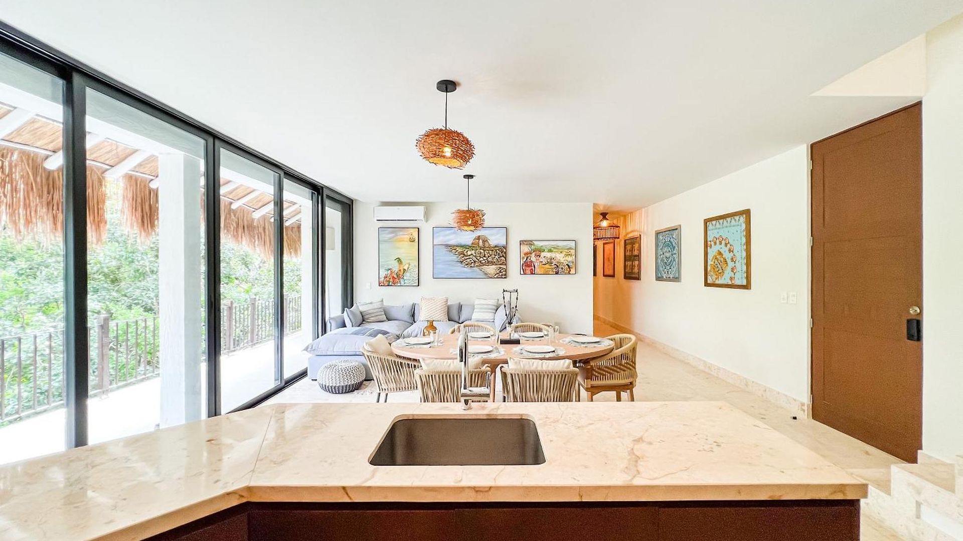 Stylish Mexican Interior Ph- Private Rooftop -gated Community Apartment