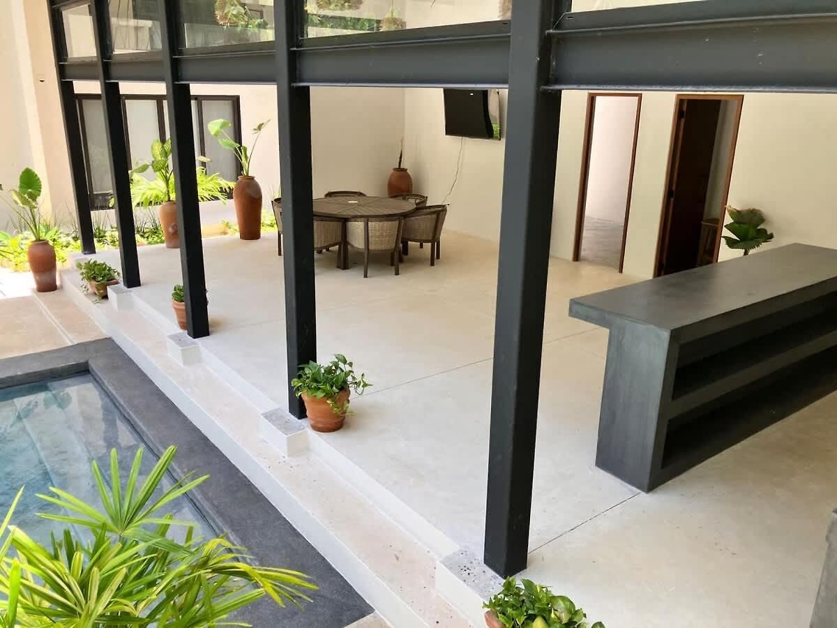 Groups For 8 Guest With 2 Bedrooms Balcony Common Pool Gym Yoga And Mini Market Ximbal Holiday home Tulum